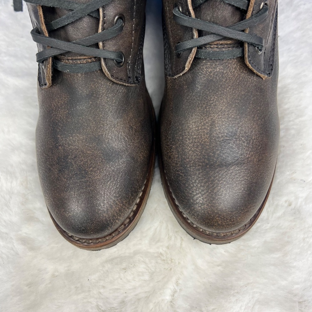 🚫SOLD! •|•FREEBIRD🦅BY STEVEN•| Cavalier 'Black (Brown)' Heeled Combat - Picture 3 of 17